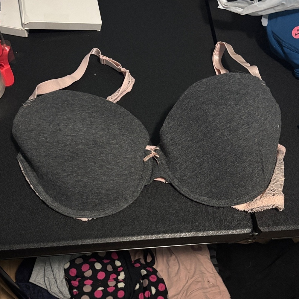 Source Unknown Charcoal and Blush Bra